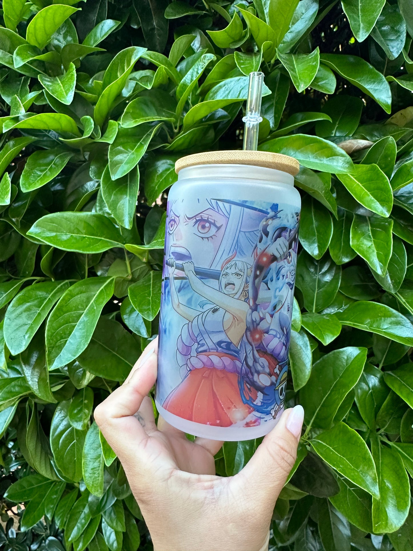 Yamato & Kaido Anime Glass