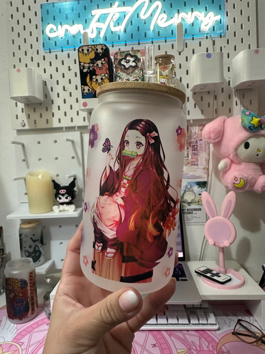 Nezuko Anime Glass