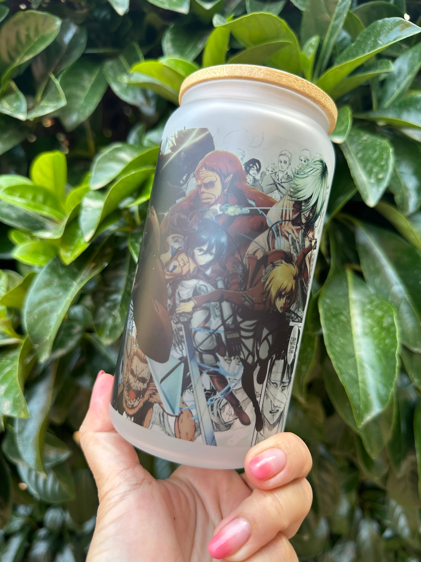 Attack on Titans Anime Glass