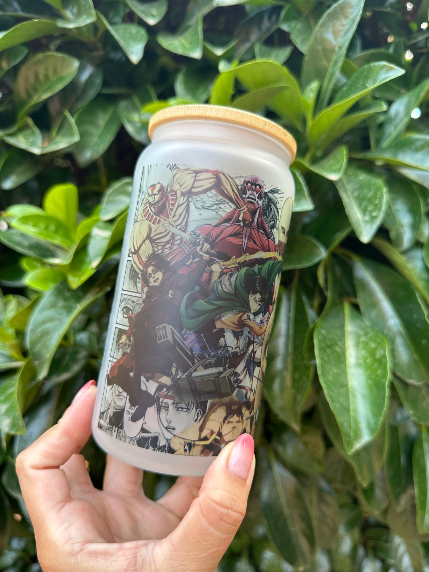 Attack on Titans Anime Glass