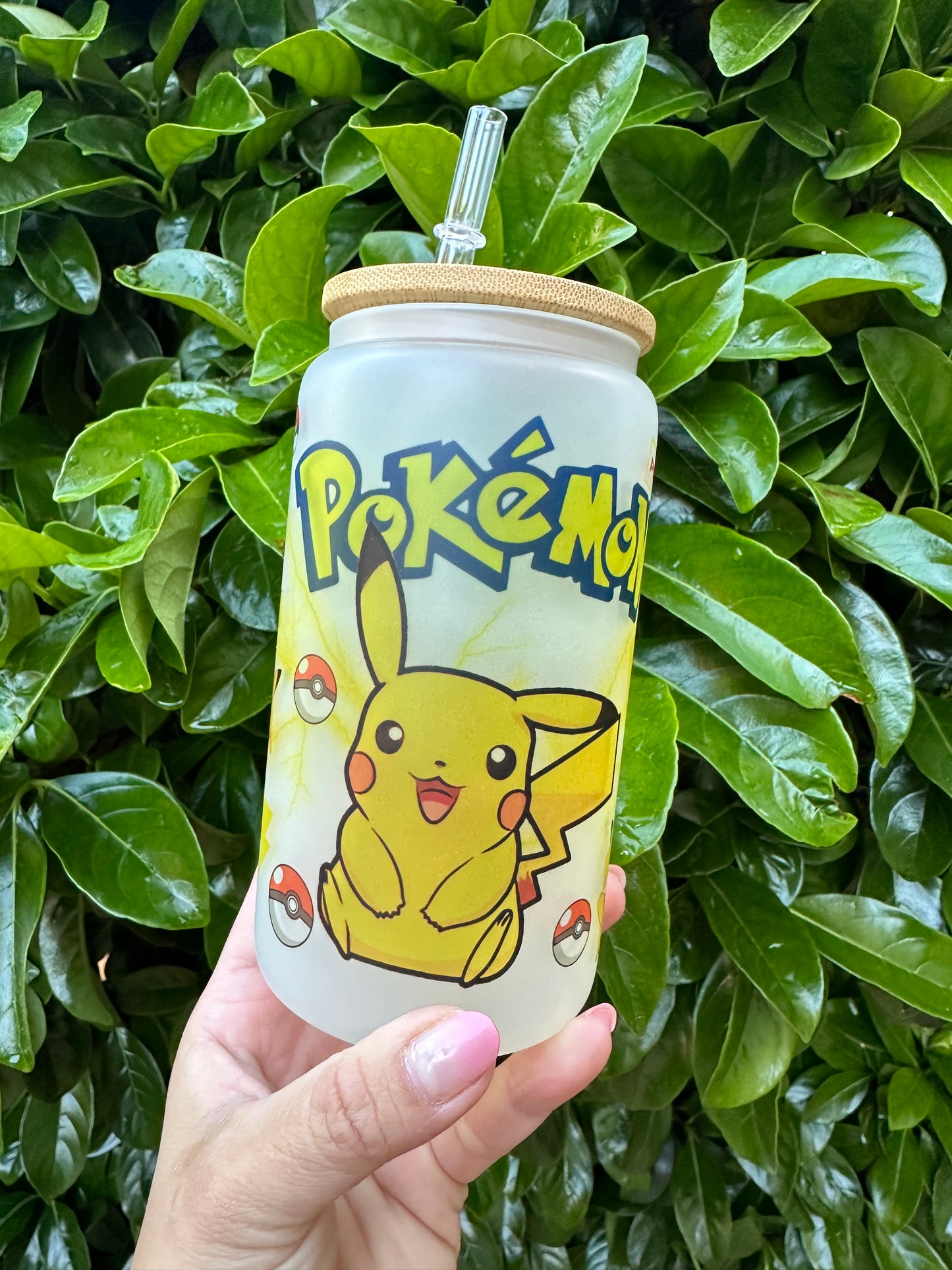 Anime Pikachu Glass